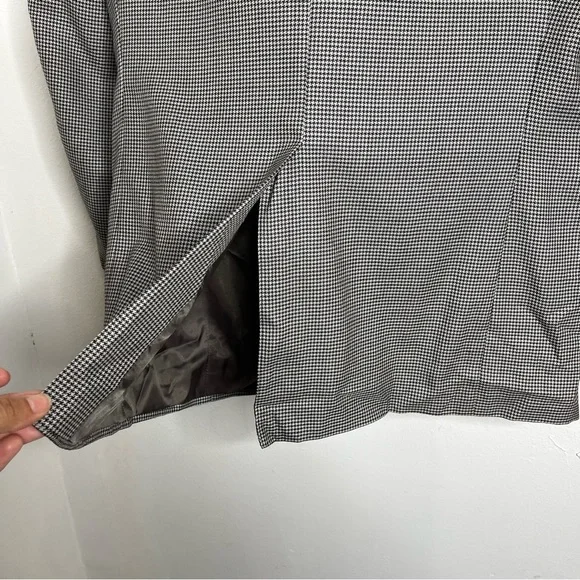 Ralph Lauren Houndstooth 2-Button Silk/Wool Blend Blazer Jacket Size 38R classic